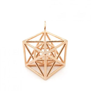Metatron Cube Pendant (Rose Gold) - Heting Artelier
