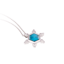 Load image into Gallery viewer, eternal love enamel water crystal necklace